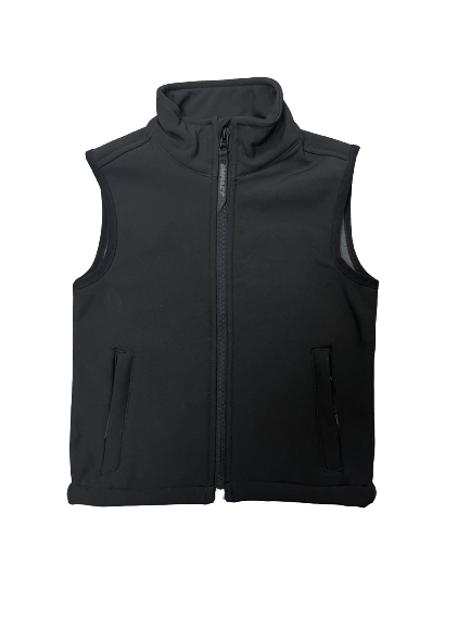 KIDS SOFTSHELL GILET - BLACK - Murray Excel