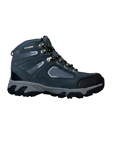 MENS URBAN JACKS WATERPROOF HIKING BOOTS - GREY/YELLOW - Murray Excel