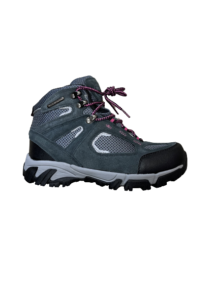 LADIES URBAN JACKS WATERPROOF HIKING BOOTS - GREY/FUSHIA - Murray Excel