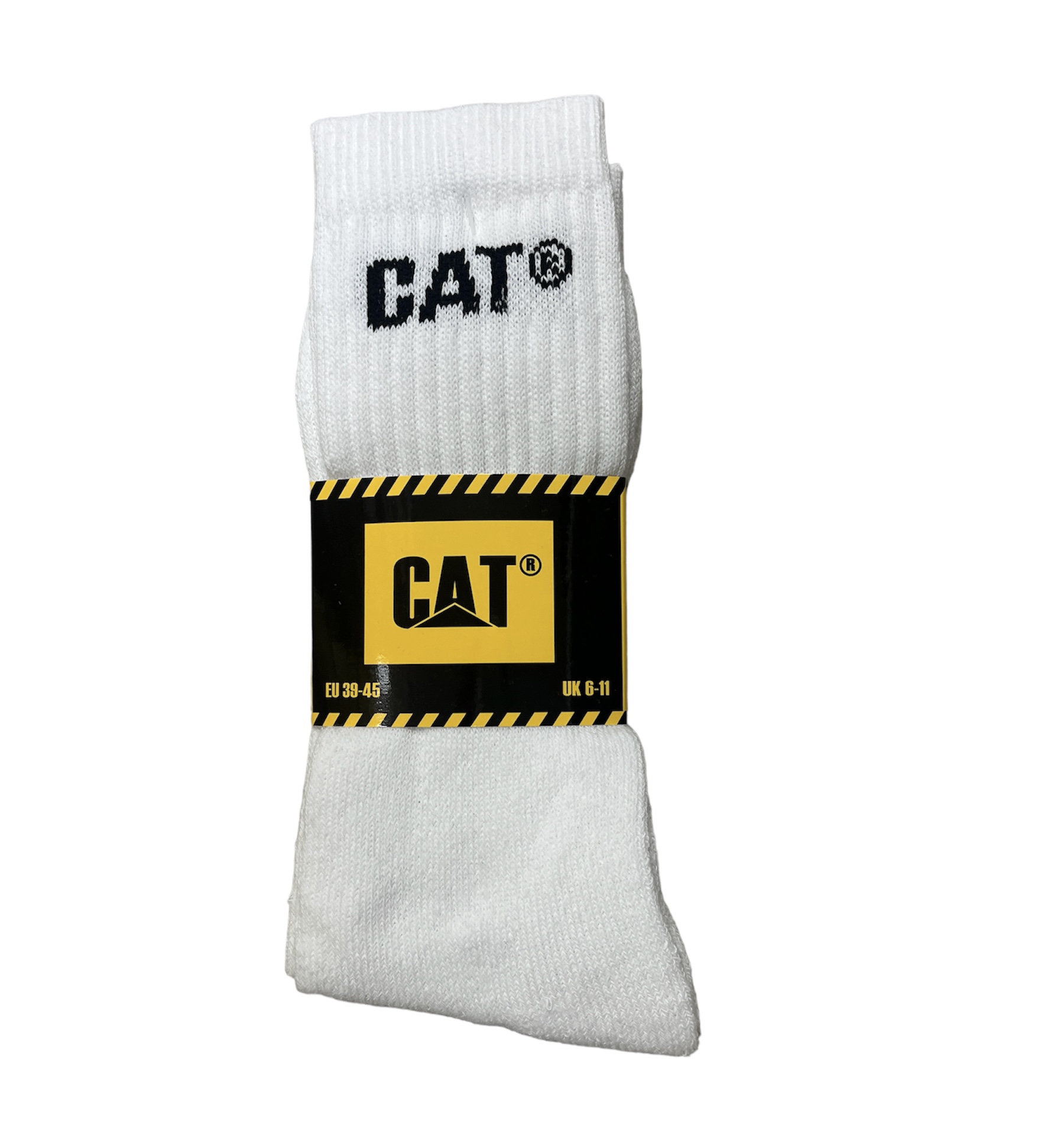 MEN'S 3PK CAT SOCKS - WHITE - Murray Excel