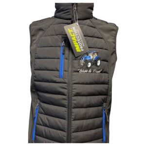 KIDS IMPACT HYBRID GILET - BLUE TRACTOR & TRAILER