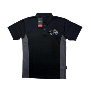 DIG ER DEEP POLO T-SHIRT - BLACK/GREY