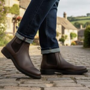 MEN'S LEATHER CATESBY SLIP ON DEALER BOOT - WAXY BROWN