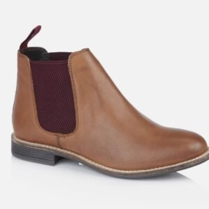 LADIES CHELSEA SLIP ON ANKLE DEALER BOOTS - TAN