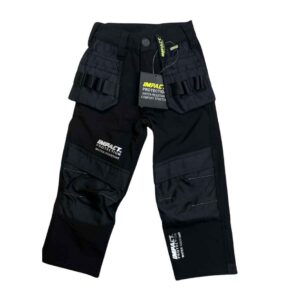 KIDS IMPACT SOFTSHELL TROUSERS - BLACK