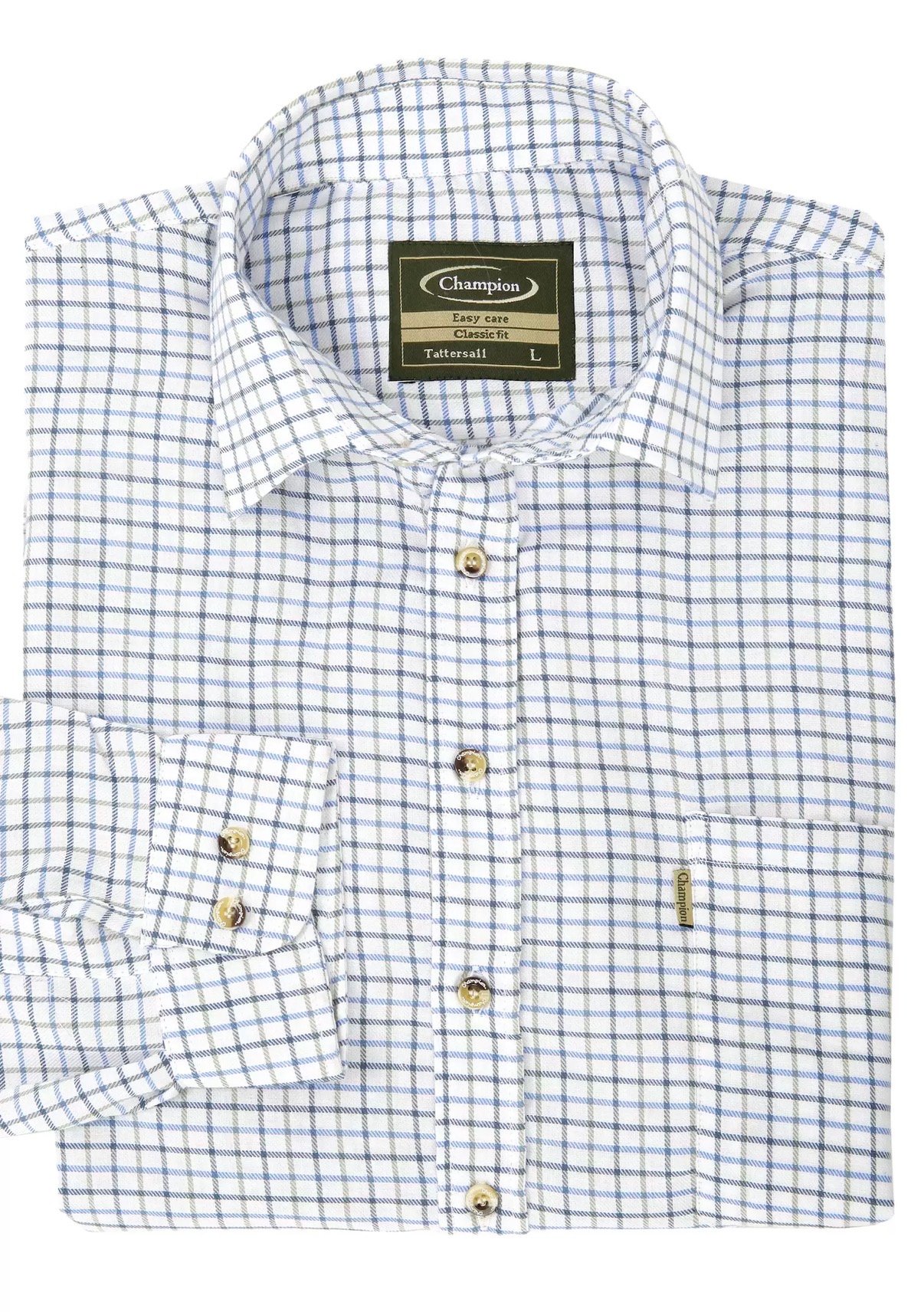 CHAMPION TATTERSALL CHECK L/S SHIRT - GREEN