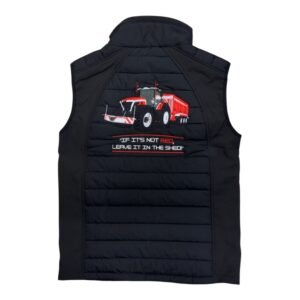 "IF IT'S NOT RED, LEAVE IT IN THE SHED" HYBRID GILET - BLACK