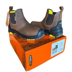 TUFF GRIP SLIP ON SAFETY BOOTS - BROWN