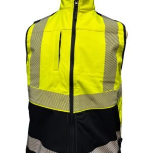 HI-VIS SUPERTOUCH SOFTSHELL BODYWARMER - YELLOW
