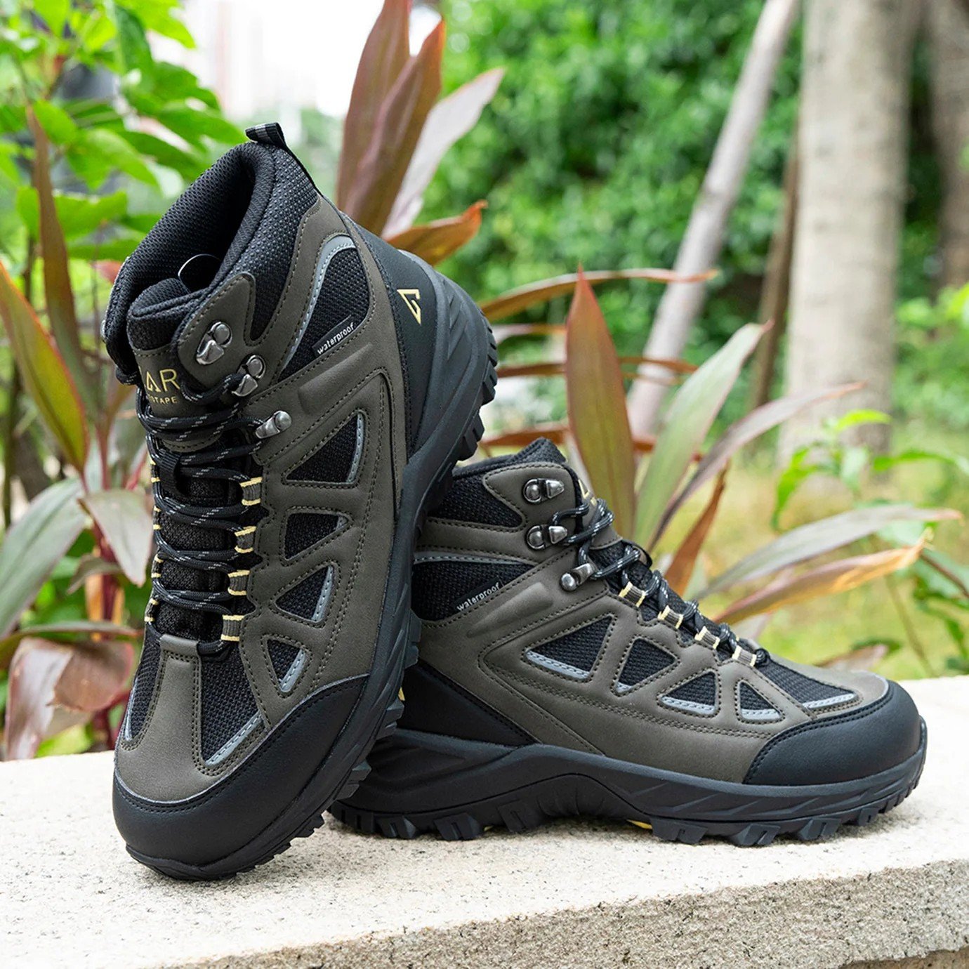 OZARK LACE OUTDOOR HIKING BOOTS - GREEN - Image 2