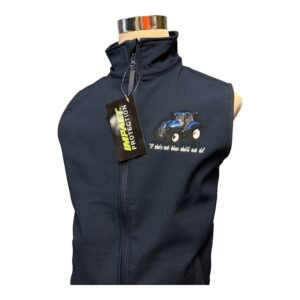 NAVY IMPACT SOFTSHELL GILET - BLUE TRACTOR FRONT ONLY