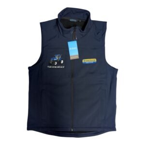 NAVY BRECKLAND BODYWARMER - BLUE TRACTOR FRONT LOGO