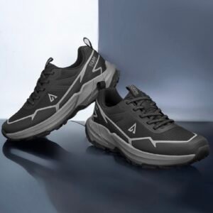 Ozark Black And Grey Trail Running Shoes for Men | Low-Cut Outdoor